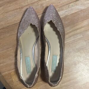 Betsy Johnson Gold Flats